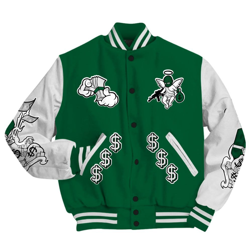 Varsity Jacket To Match High Gorge Green 1s - Ones Move In Silence Graphic All Over Print