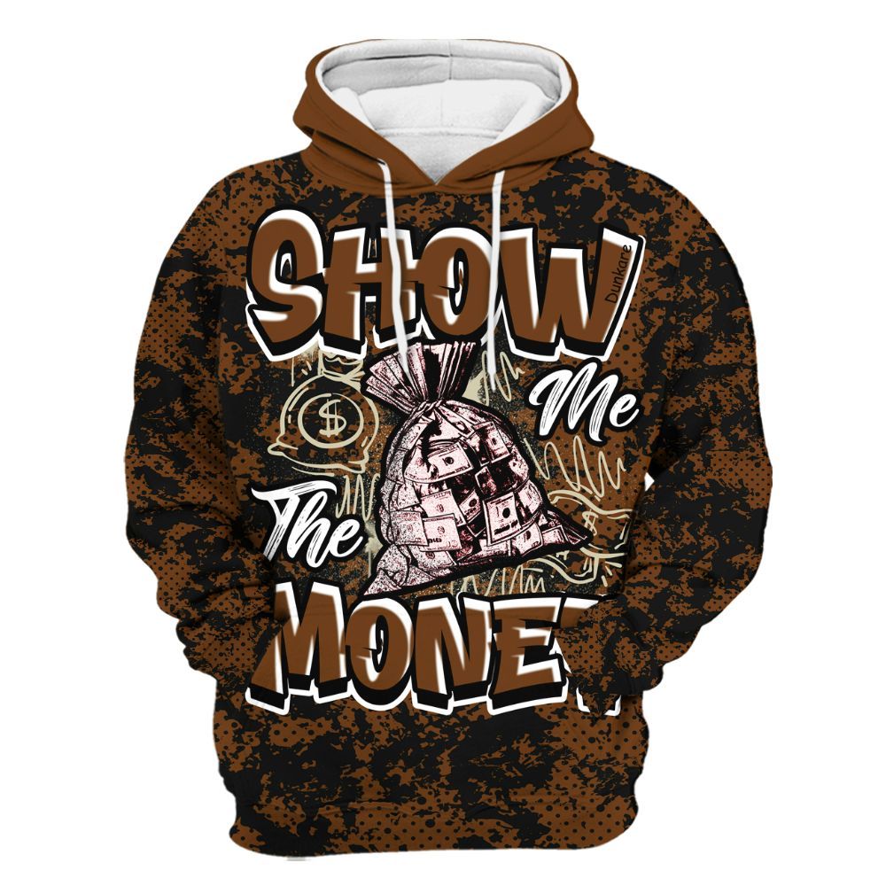 Hoodie To Match Archaeo Brown 5s - Show Me The Money Retro All Over Print