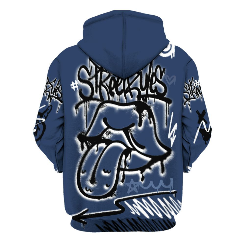 Hoodie To Match Low 85 Metallic Blue 1s - Break Rules Streetwear All Over Print