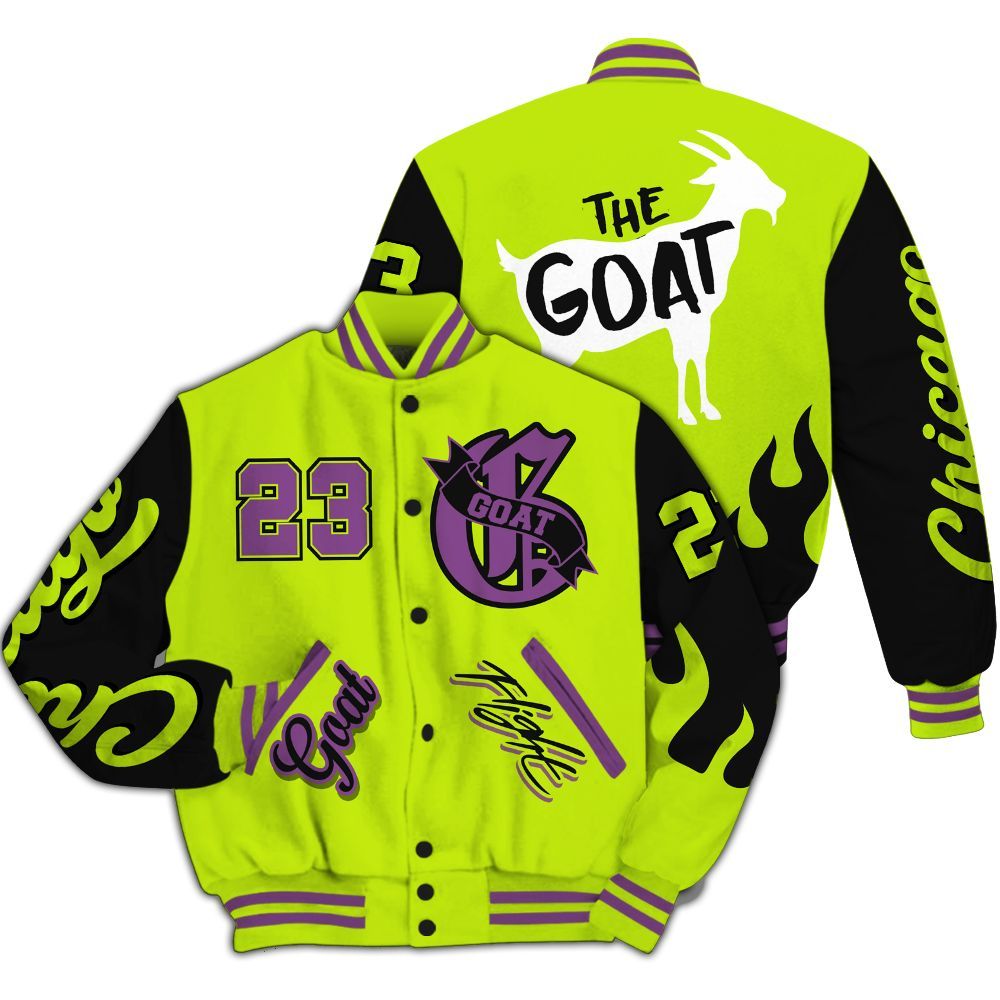 Varsity Jacket To Match GS Black Barely Volt 11s - The G.O.A.T Streetwear All Over Print