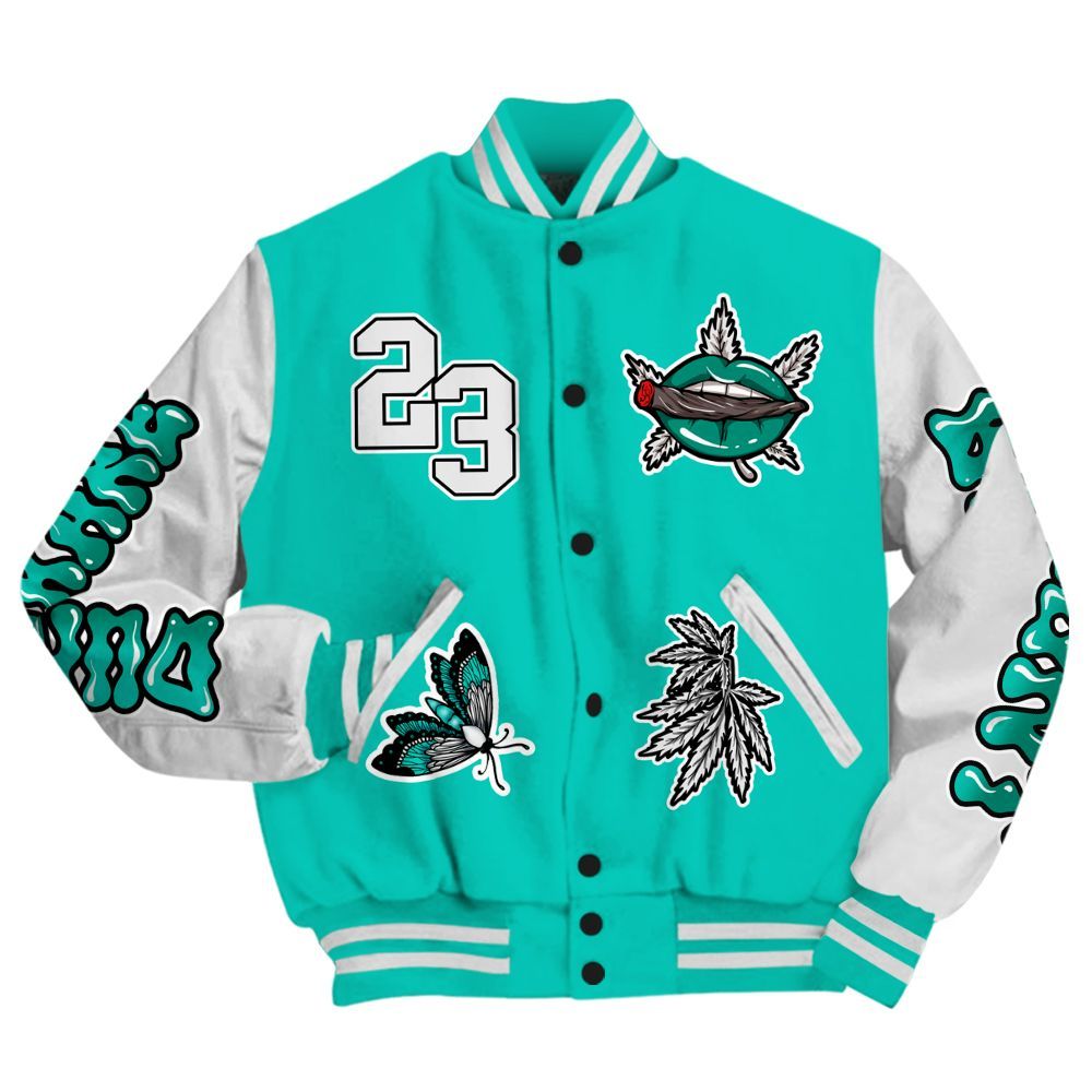 Varsity Jacket To Match Dunk Low Clear Jade - Bluntz Unique All Over Print
