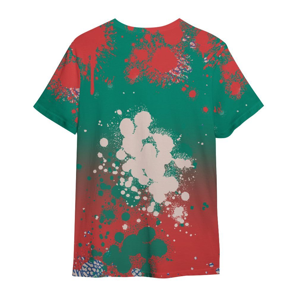 Shirt To Match Retro Chalk & Track Red 3s - God Blessed Ink Drip All Over Print