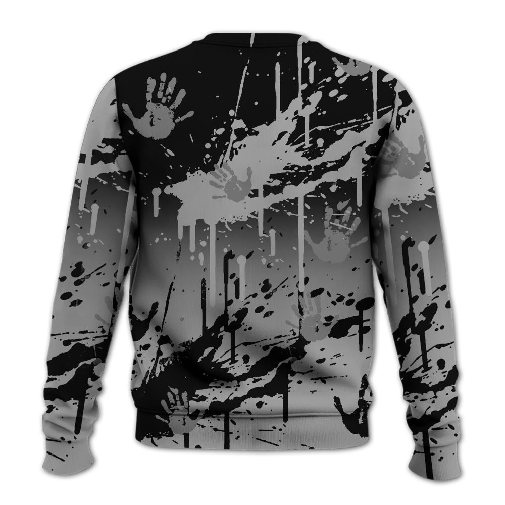 Sweatshirt To Match Black Wolf Grey 12s - Loser Lover Drip Heart All Over Print
