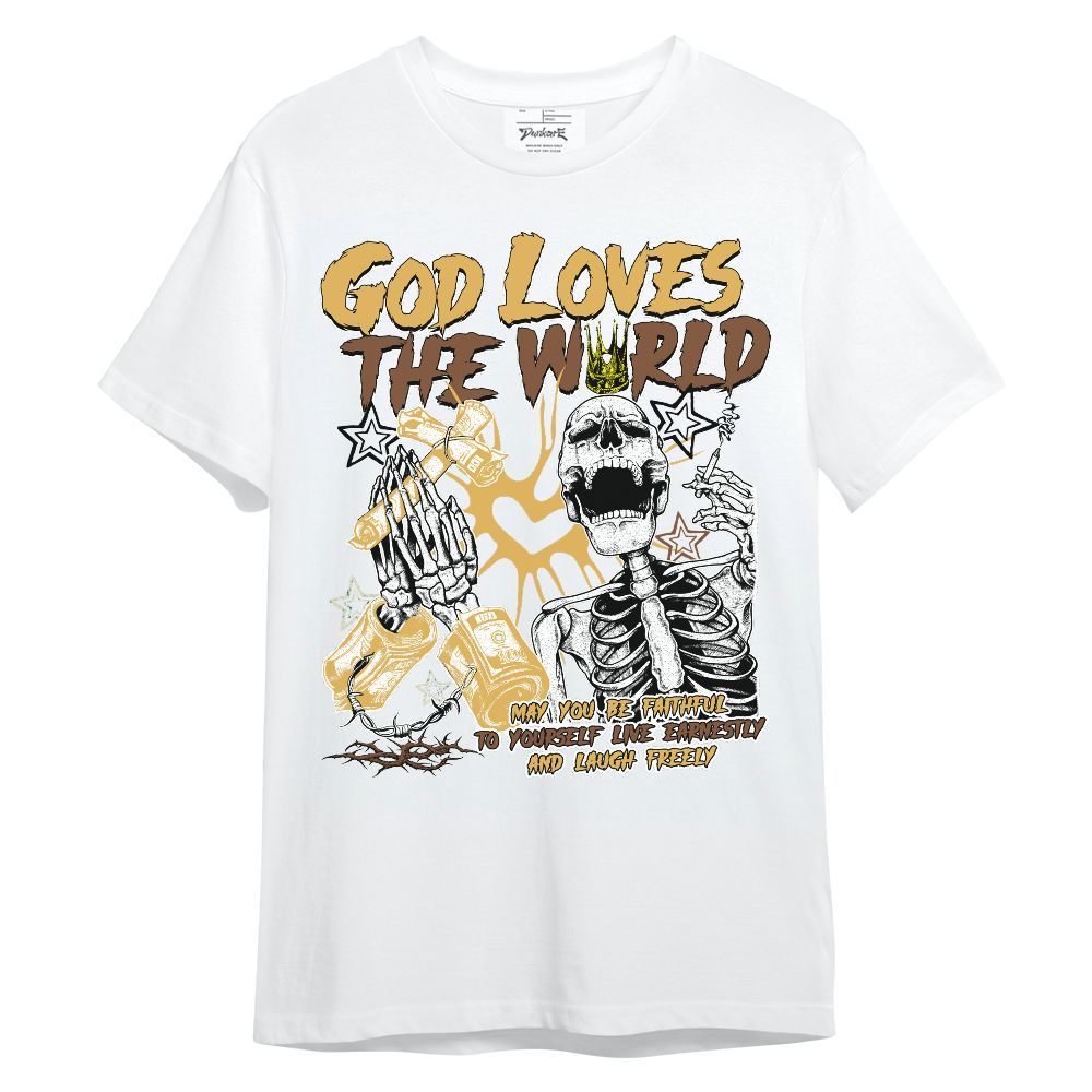 Shirt To Match Retro Cacao Wow 4s - God Loves The World Unisex Shirt