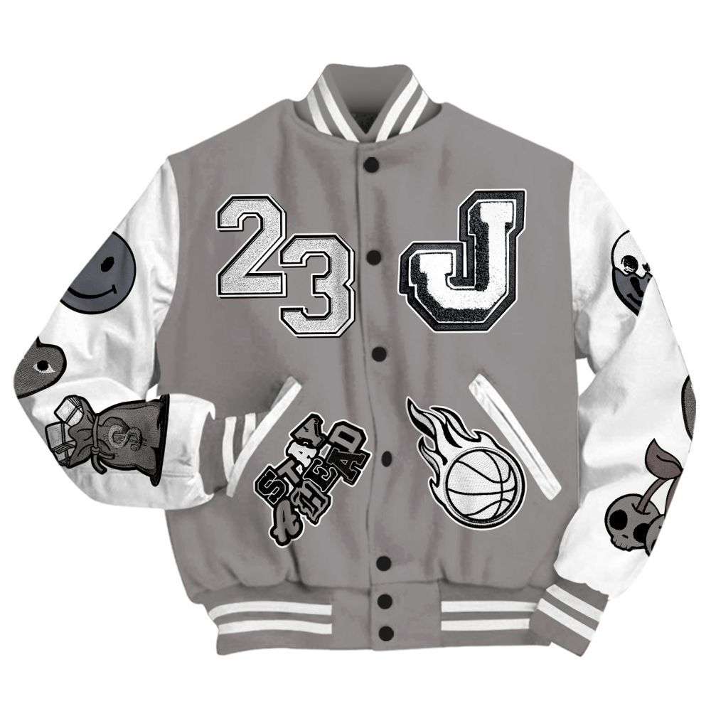 Varsity Jacket To Match Cool Grey 11s - Hustles Money Number 23 All Over Print