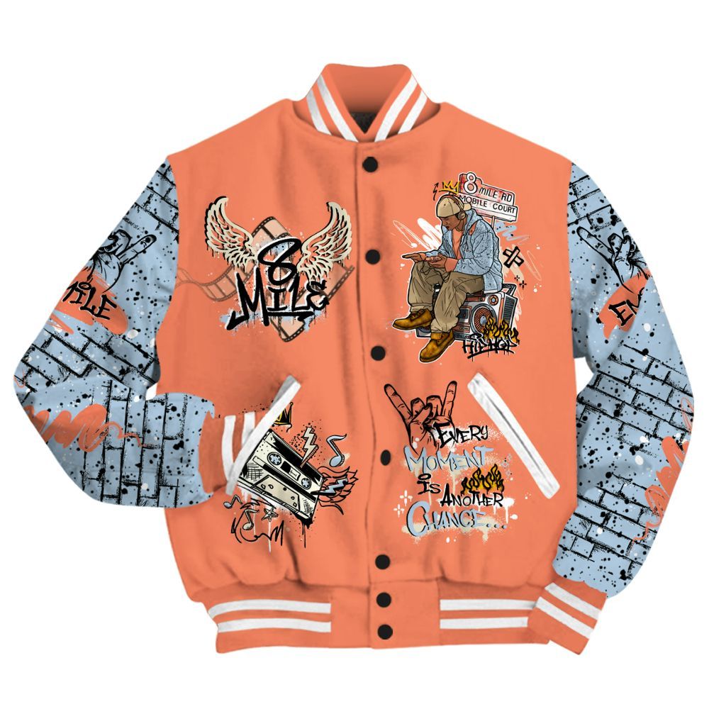 Varsity Jacket To Match DJ Khaled Crimson Bliss 5s - 8Mile Movie Graffiti All Over Print