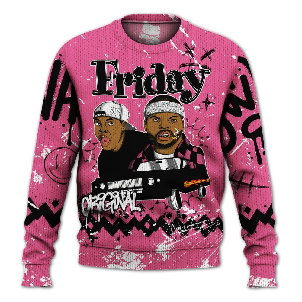 Knitted Sweater To Match Air Max SNDR Hyper Pink - Friday Sneaker Crayon