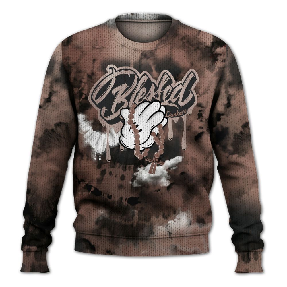 Knitted Sweater To Match KD 4 Christmas - God Blessed Tie Dye