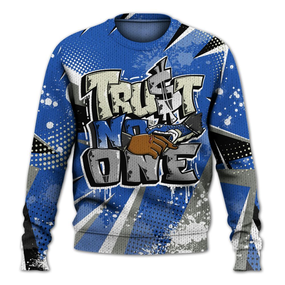 Knitted Sweater To Match Lucky Shorts 3s - Poly Trust No One Dripping