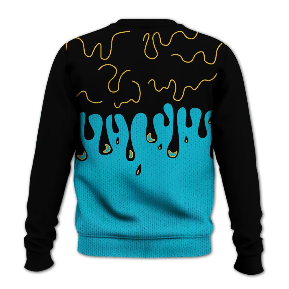 Knitted Sweater To Match Retro Aqua 5s - Snake Trust No One Drip