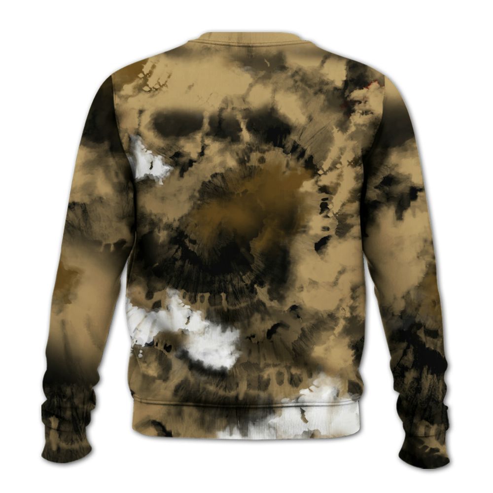 Sweatshirt To Match High OG Black Metallic Gold 1s - SNEAKER Girl Money Drip Tie Dye All Over Print