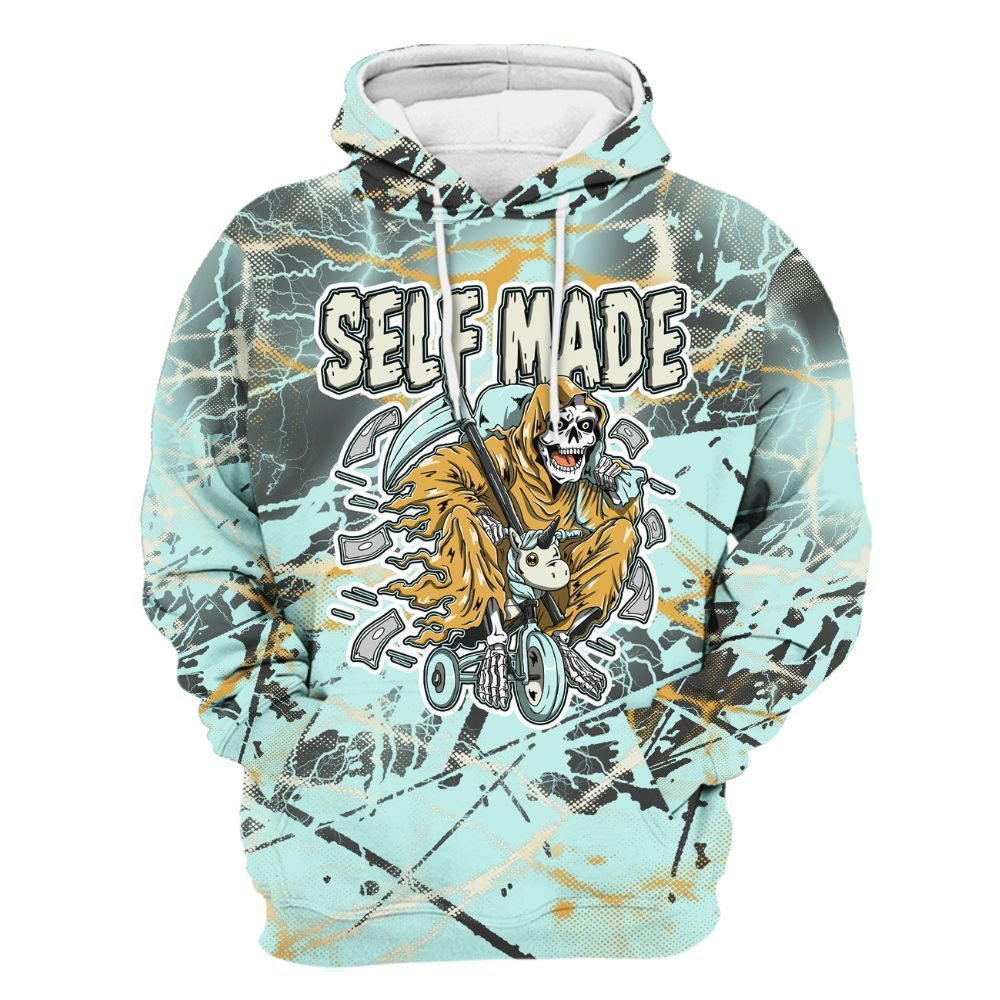 Hoodie To Match Pure Platinum 4s - Self Make Skeleton Profound All Over Print