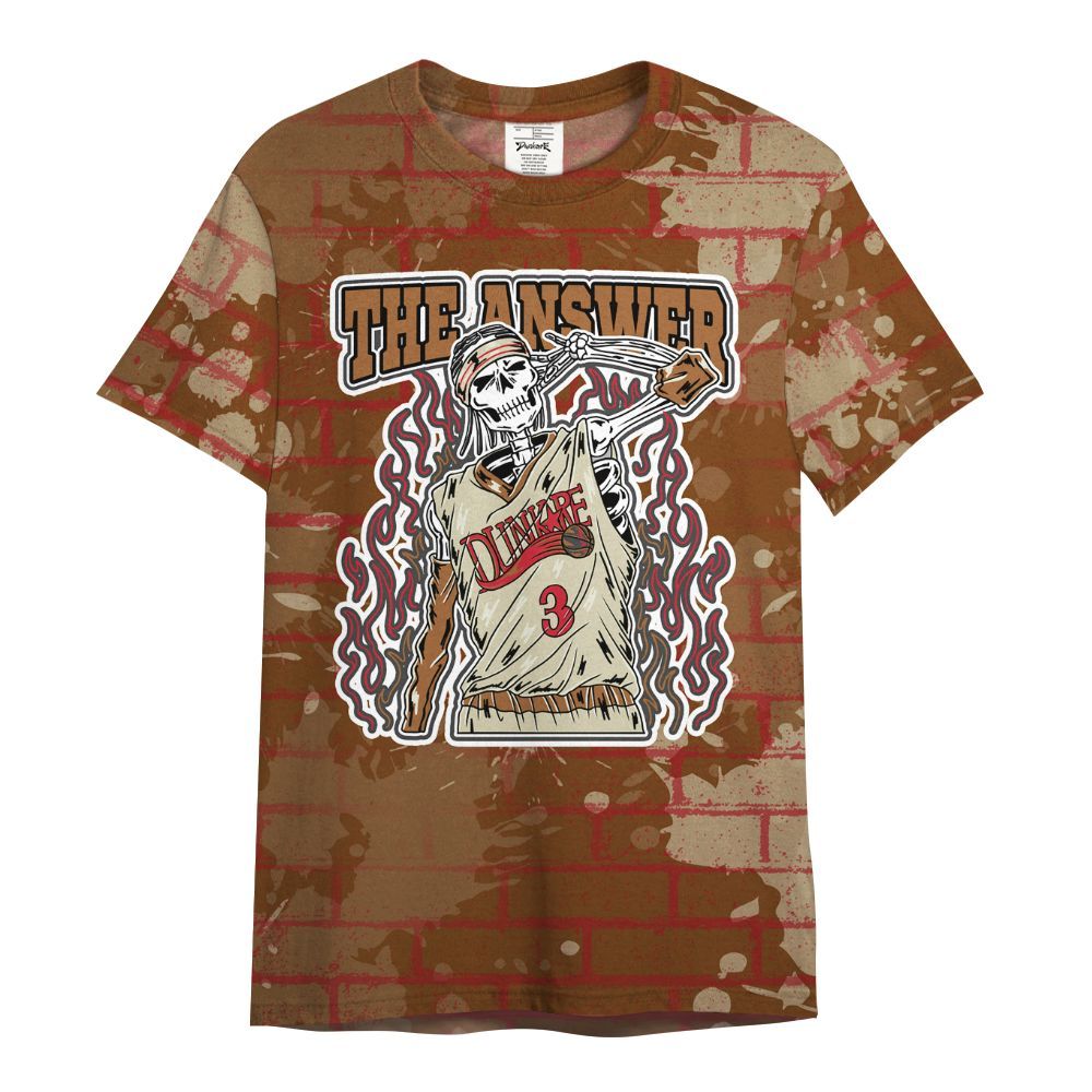 Shirt To Match Archaeo Brown 5s - Allen Answer Skeleton Brick All Over Print
