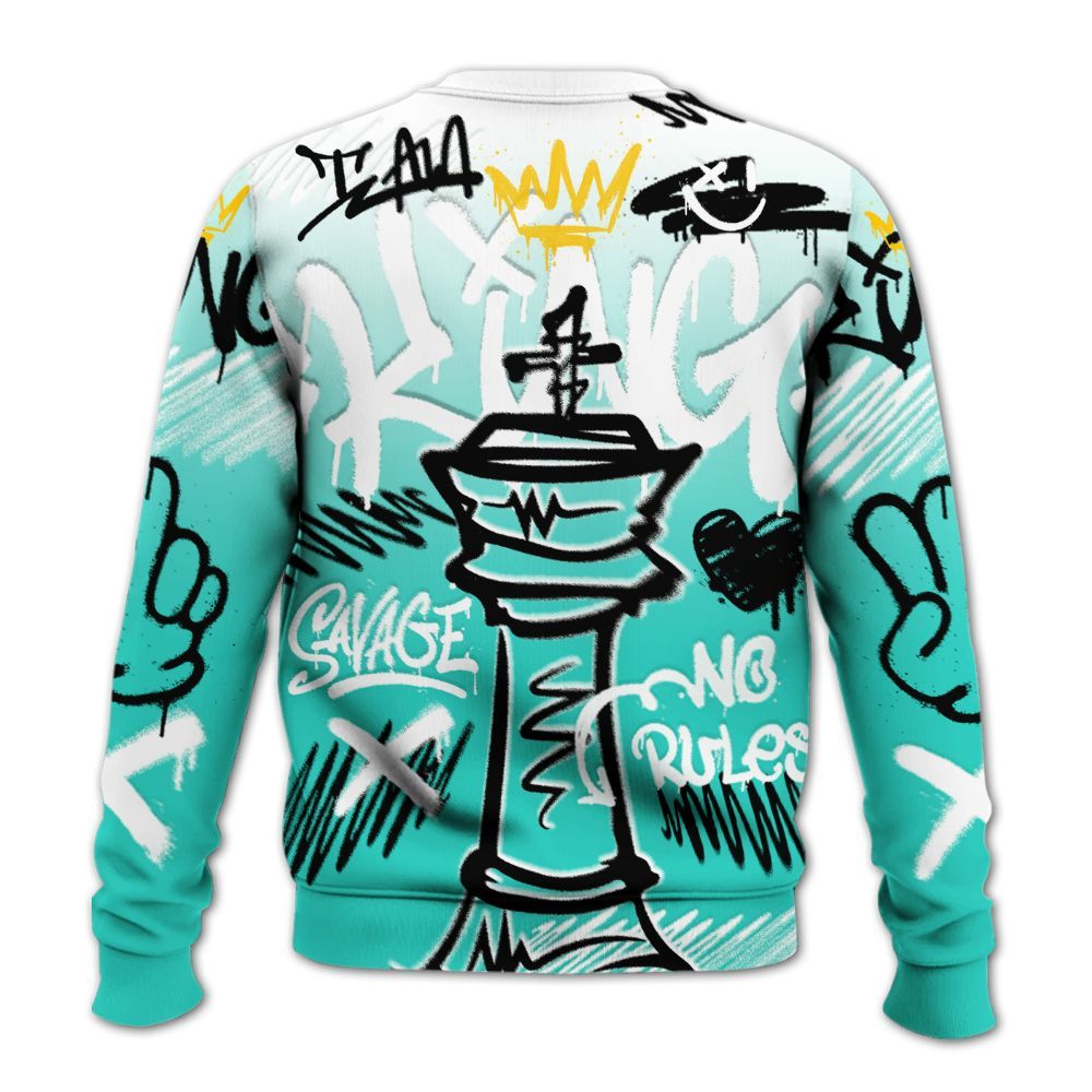 Sweatshirt To Match Dunk Low Clear Jade - Street King Chess Streetwear All Over Print