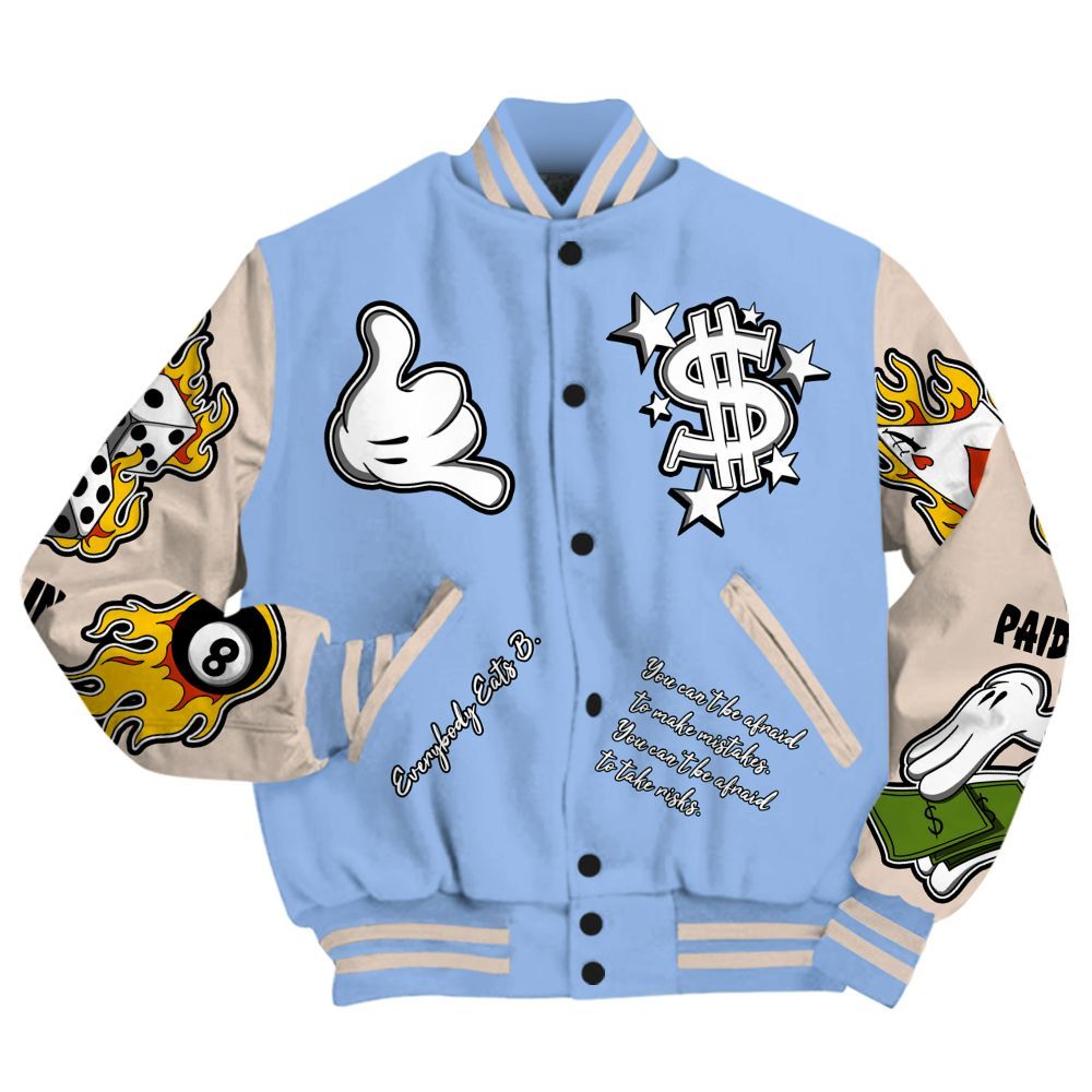 Varsity Jacket To Match Air Max 1 Royal Pulse - Everybody Paid In Full Graphic All Over Print
