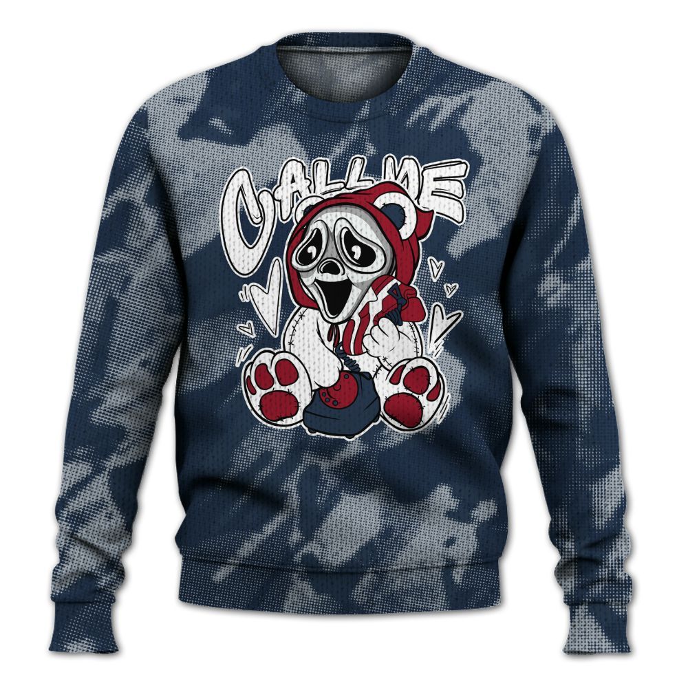 Knitted Sweater To Match Retro Olympic 6s - Call Me Bear Abstract Halftone