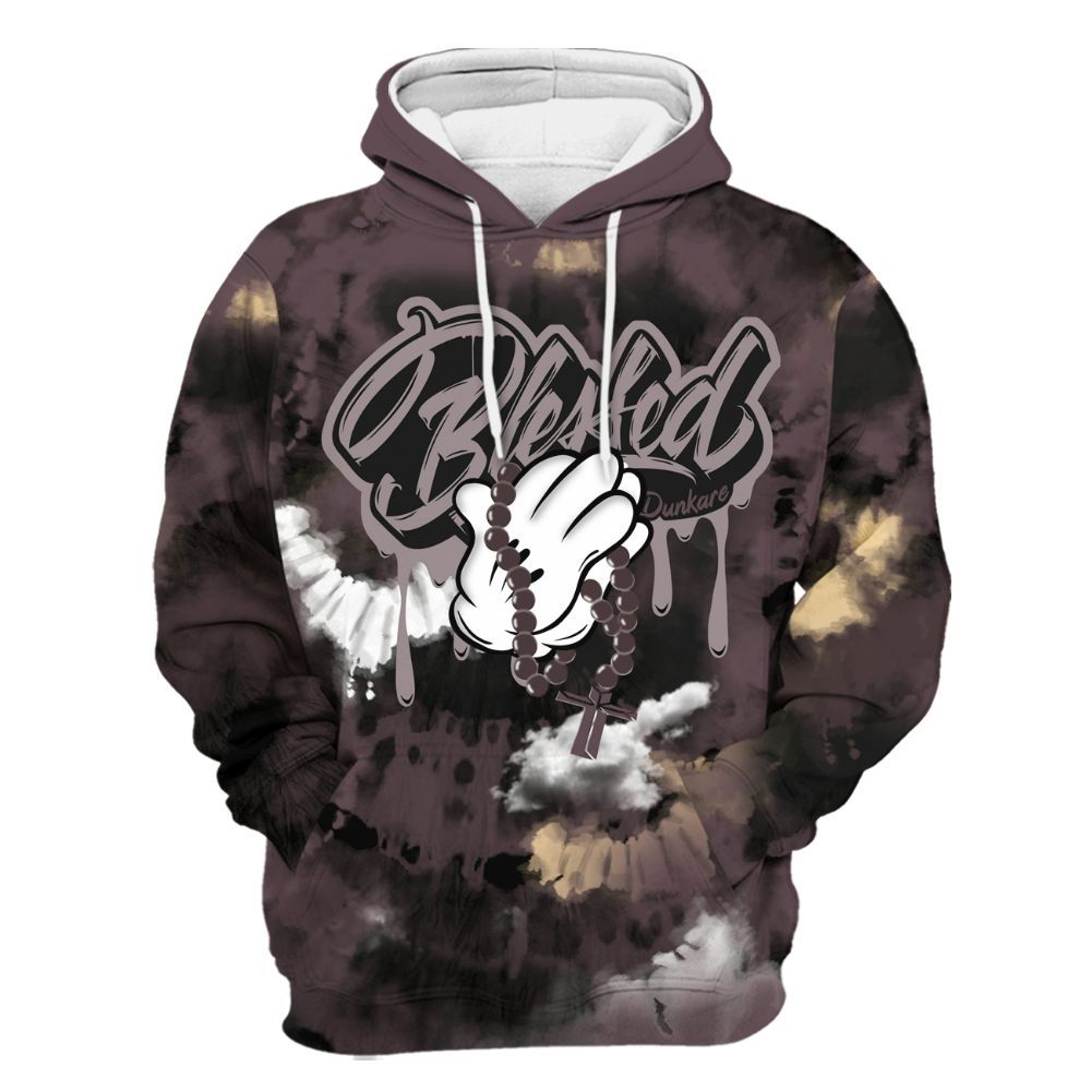Hoodie To Match AMM Black 3s - God Blessed Tie Dye All Over Print