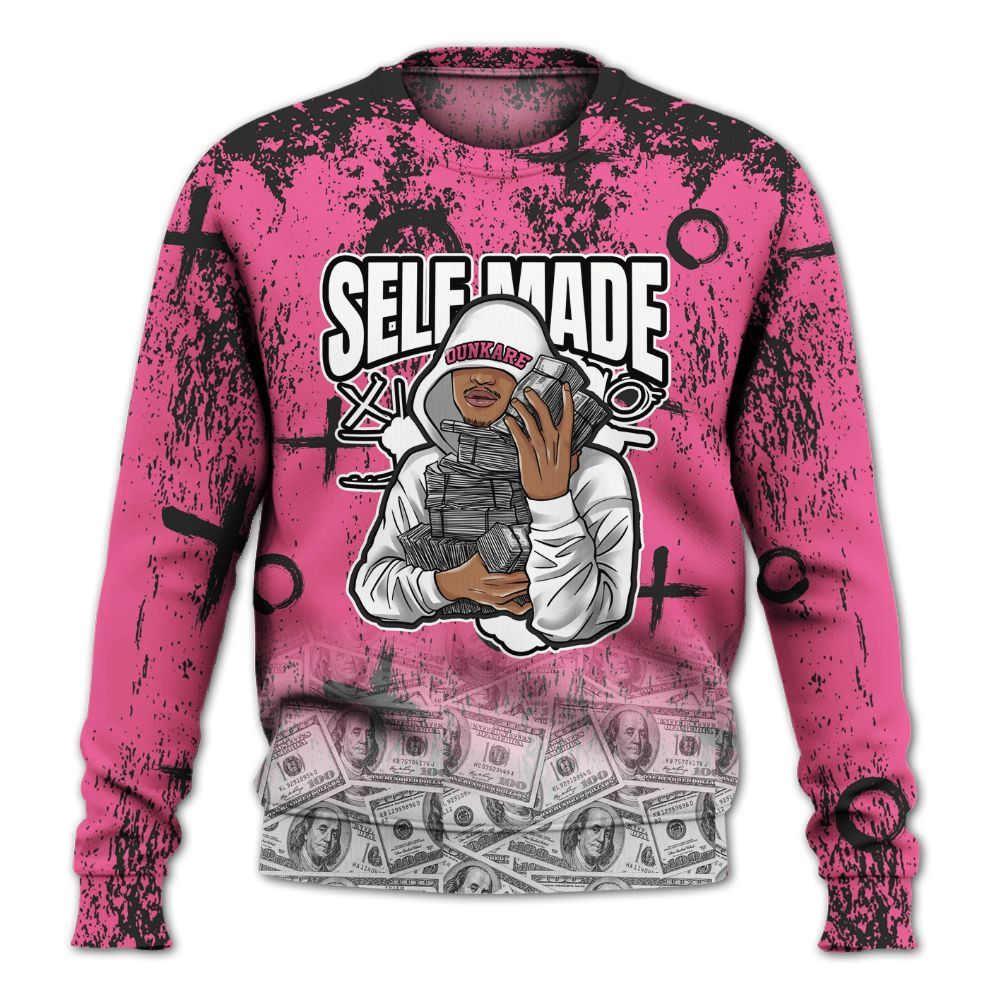 Sweatshirt To Match Air Max SNDR Hyper Pink - Selfmade Unique Drip All Over Print