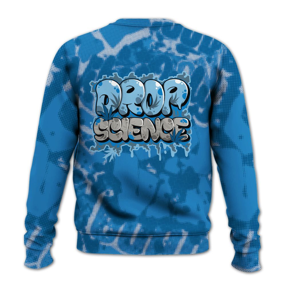 Sweatshirt To Match Industrial Blue 4s - Drop Science Street All Over Print