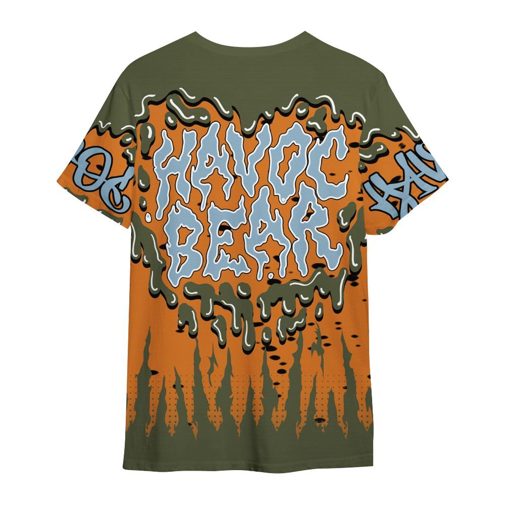 Shirt To Match Olive 5s - Havok Bear Dripping All Over Print