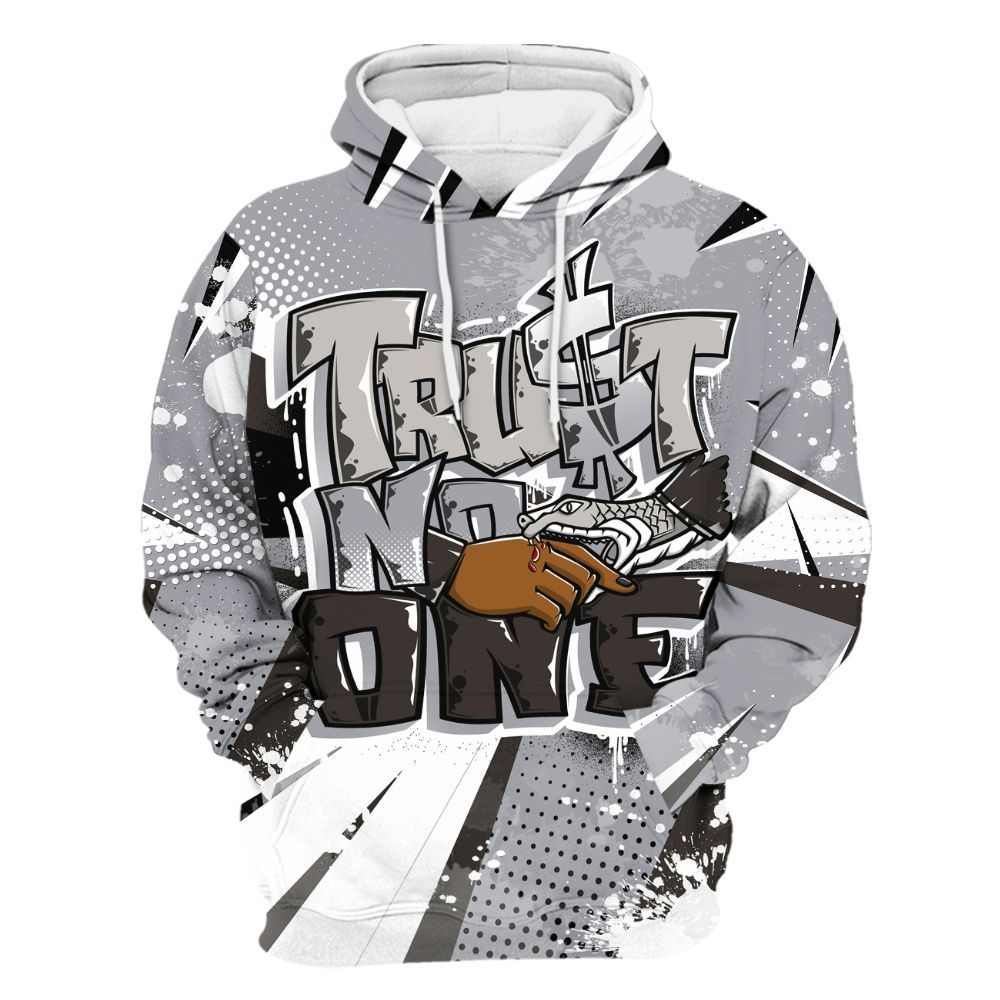 Hoodie To Match Baroque Brown 12s - Poly Trust No One Dripping All Over Print