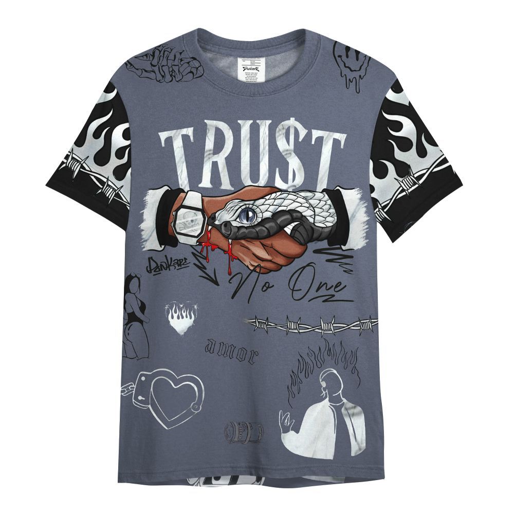 Shirt To Match Air Foamposite Jin Kazama - Snake Trust No One All Over Print