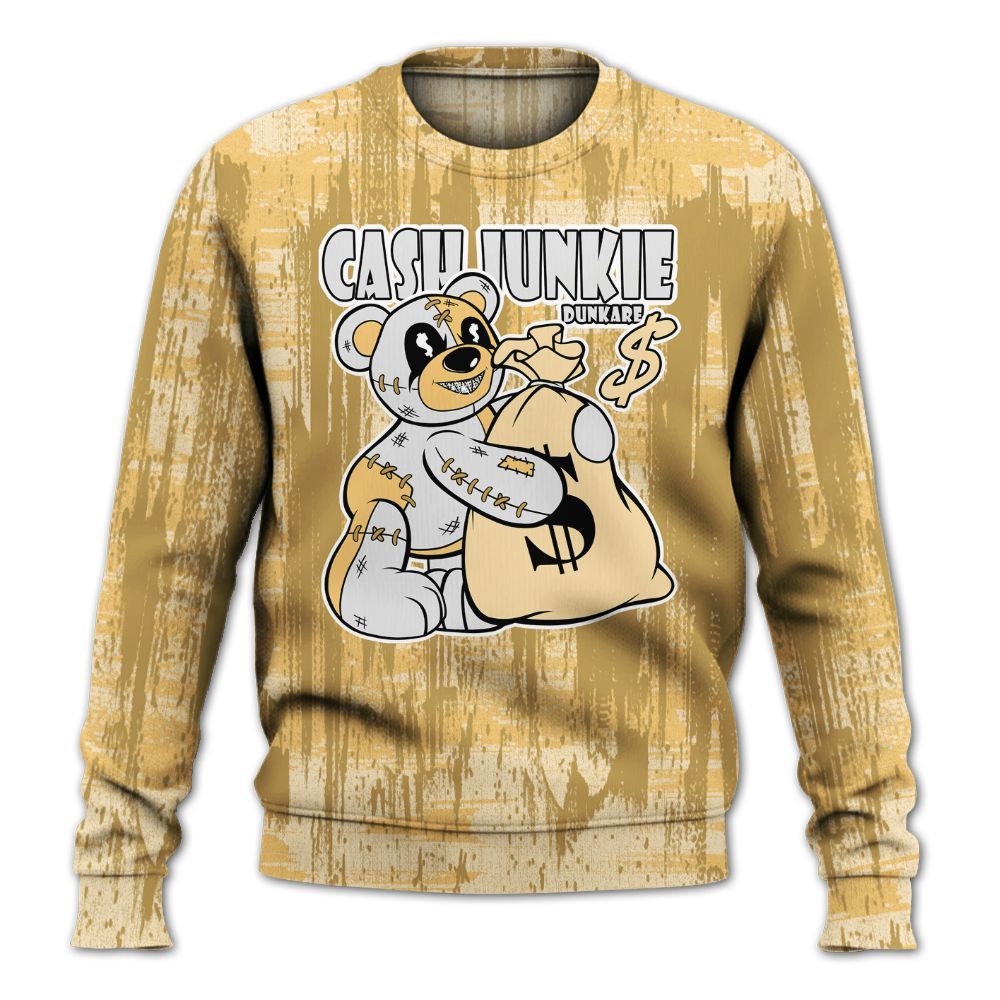 Sweatshirt To Match Craft Paris 6s - Cashs Junkie Bear Glitch Art All Over Print