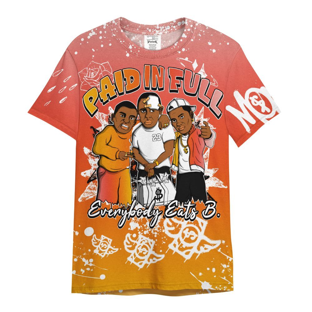 Shirt To Match Dunk High Candy Corn - Everybody Paid In Full Crayon All Over Print