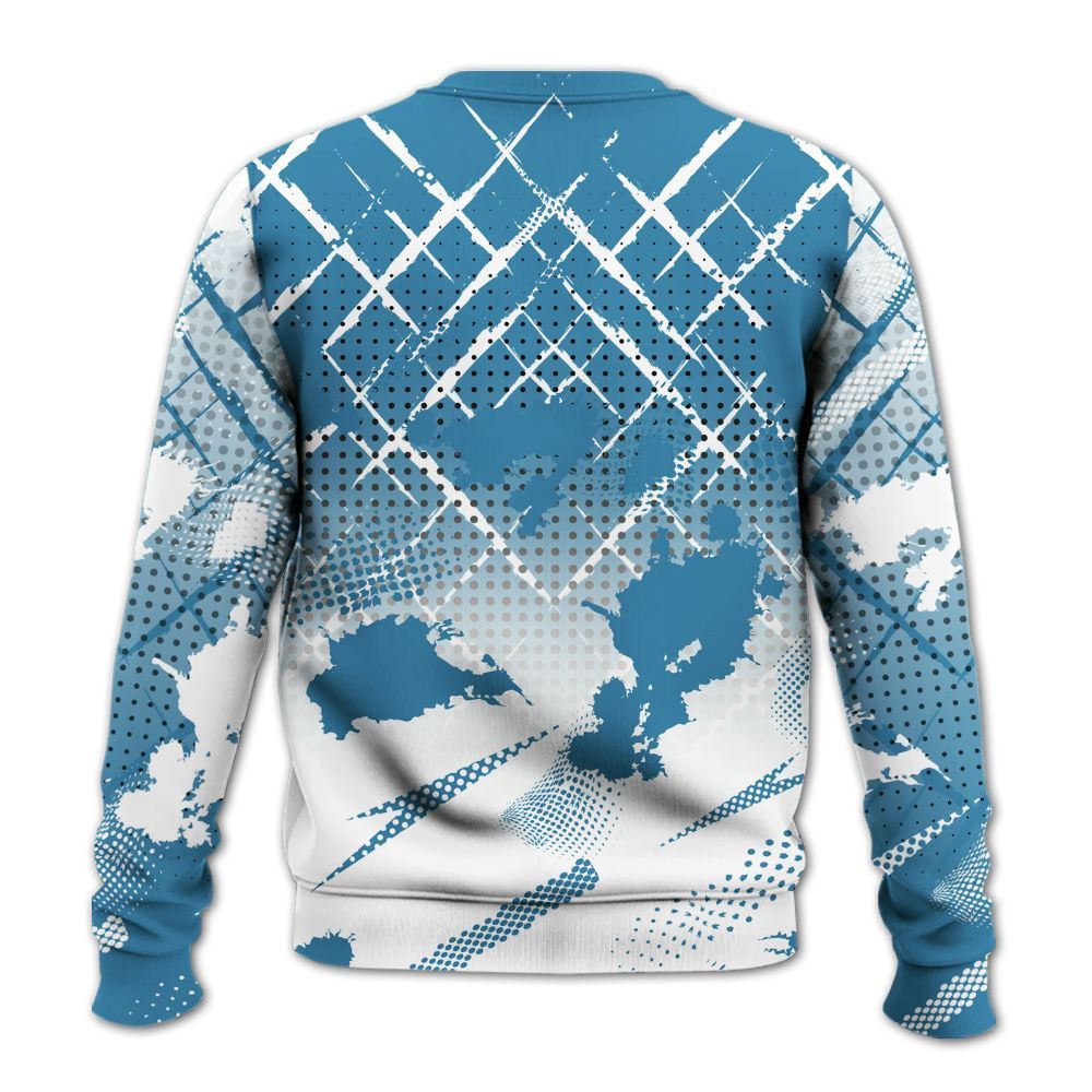 Sweatshirt To Match High OG UNC Reimagined 1s - Halftone Stand Business Dripping All Over Print