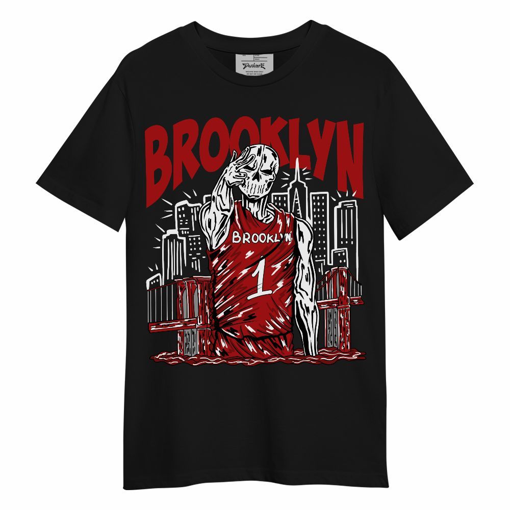 Shirt To Match Red Taxi 12s - Brooklyn's Skeleton Unisex Shirt