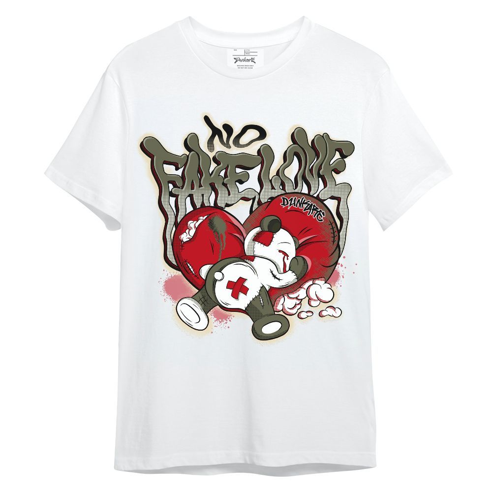 Shirt To Match Travis Scott Low OG Medium Olive 1s - No Fake Love Unisex Shirt