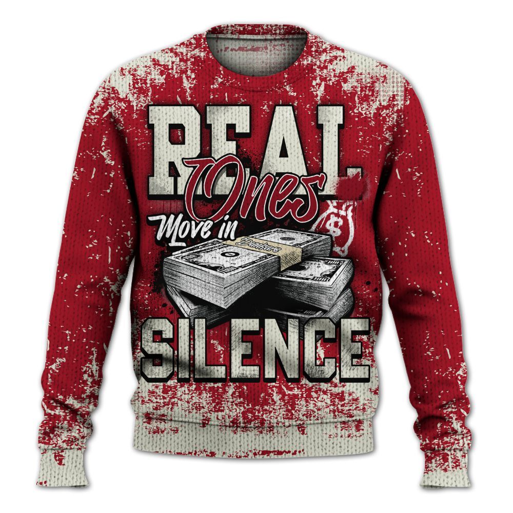 Knitted Sweater To Match 2025 High OG Cinnabar 1s - Move In Silence Money Street Retro