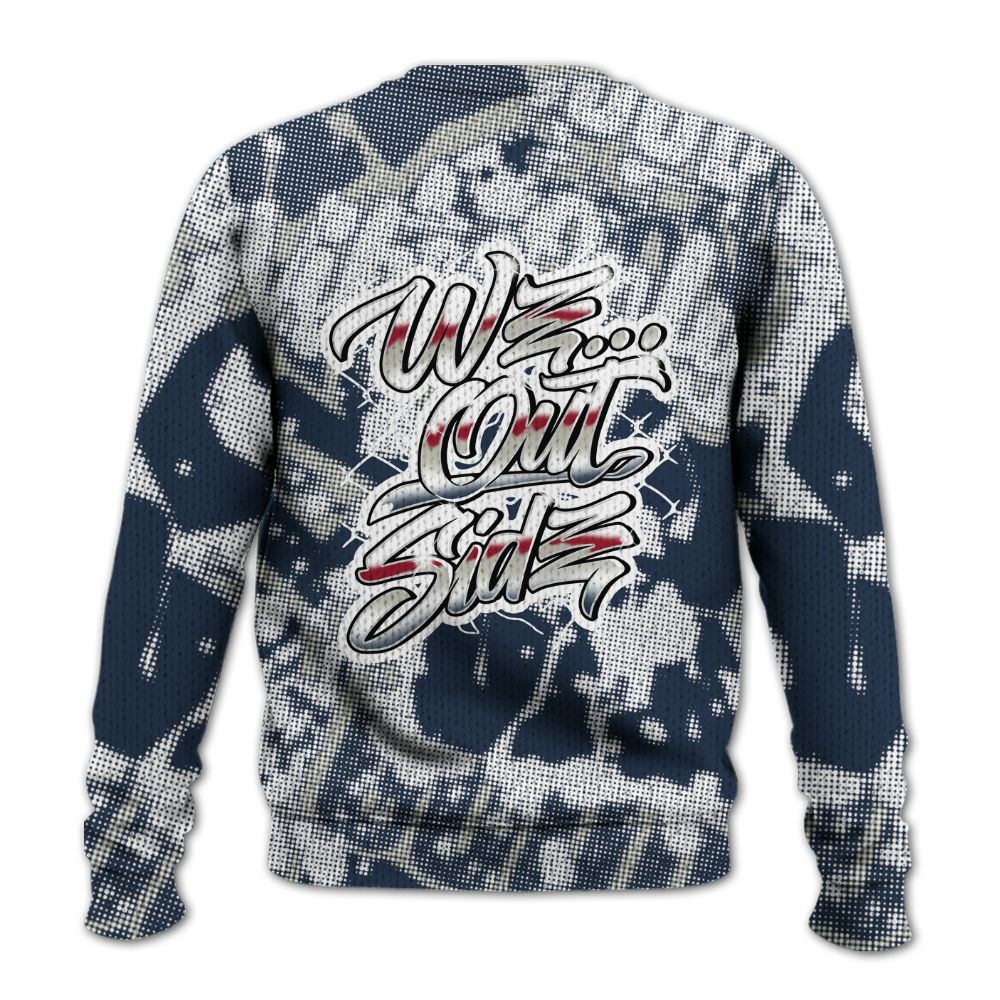 Knitted Sweater To Match Navy Blue 2024 6s - We OutSider Graphic Street