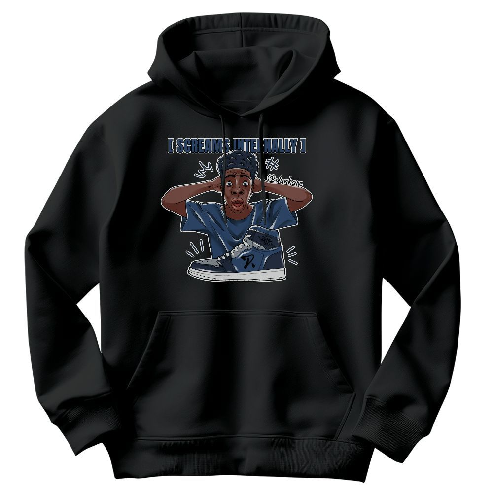 Sweatshirt To Match Midnight Navy 4s - Scream Internally Graphic