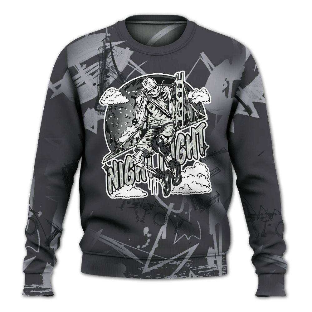 Sweatshirt To Match Fear 4s - Seeya Skeleton Messyz All Over Print