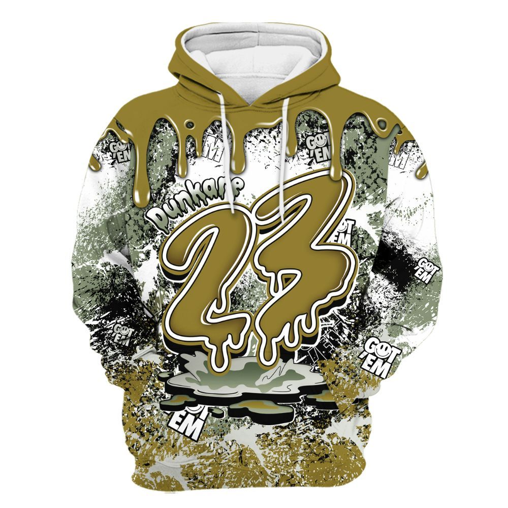 Hoodie To Match Air Flightposite Metallic Gold - Dripping 23 Drip All Over Print