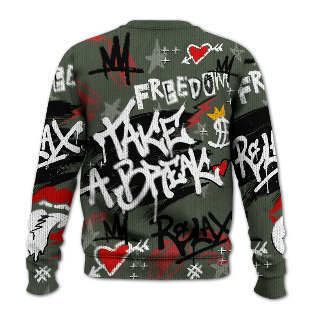 Sweater To Match Air Force 1 Low Year Of The Snake Shirt, Take Break Freedom Graffiti Streetwear Graphic