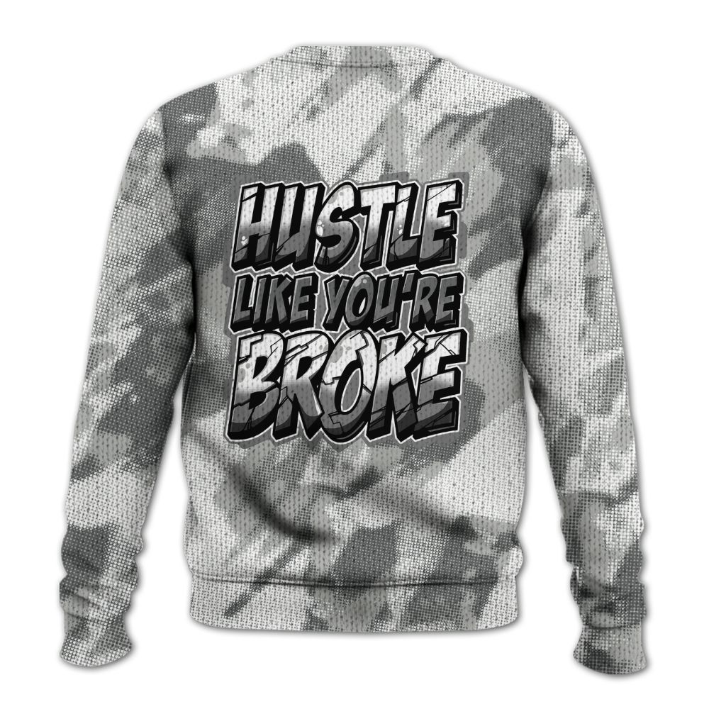 Knitted Sweater To Match Paris Cement Grey 4s - Hustles Like Broke Abstract
