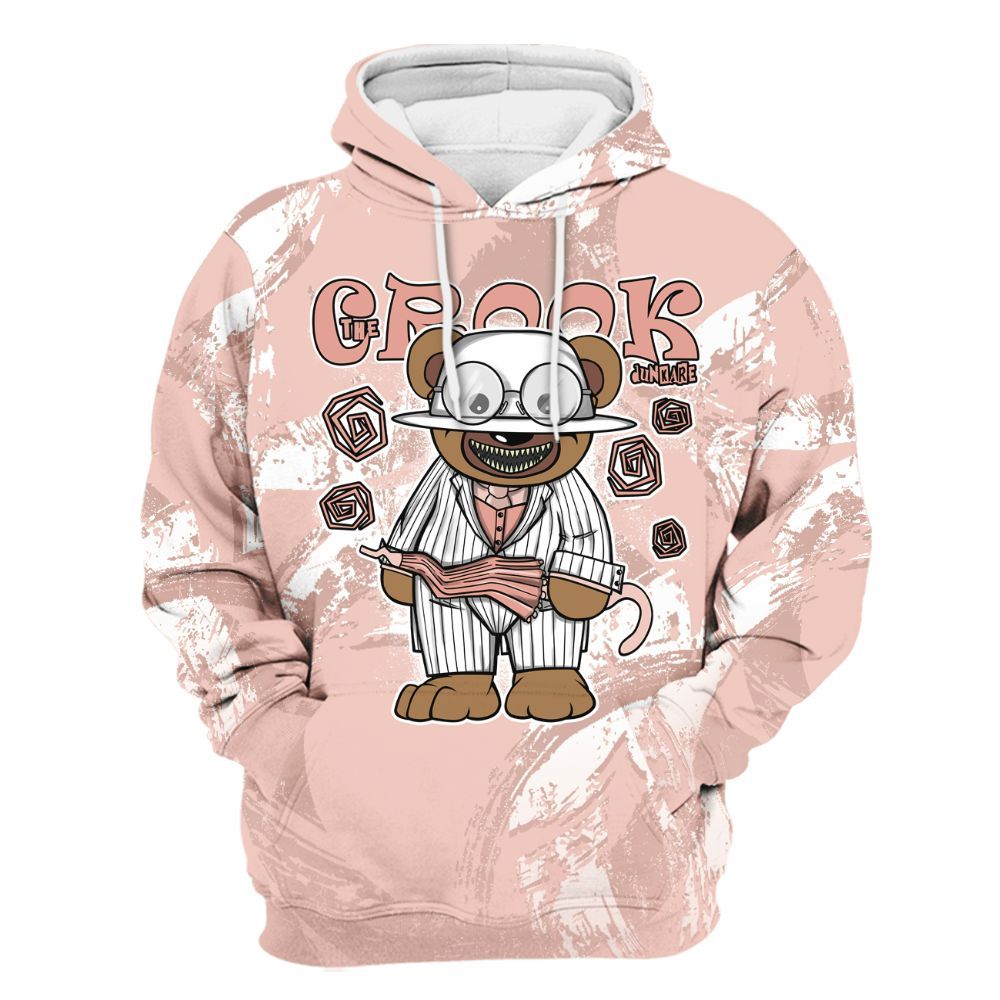 Hoodie To Match Low Legend Pink 11s - Swindler Bear Circle Slpash All Over Print