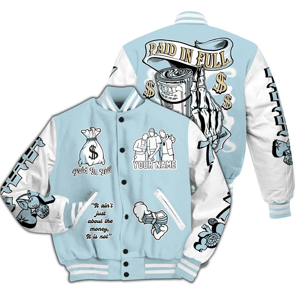 Varsity Jacket To Match Low Year Of The Snake 11s - Paid In Full Baseball Varsity Jacket Custom Name All Over Print