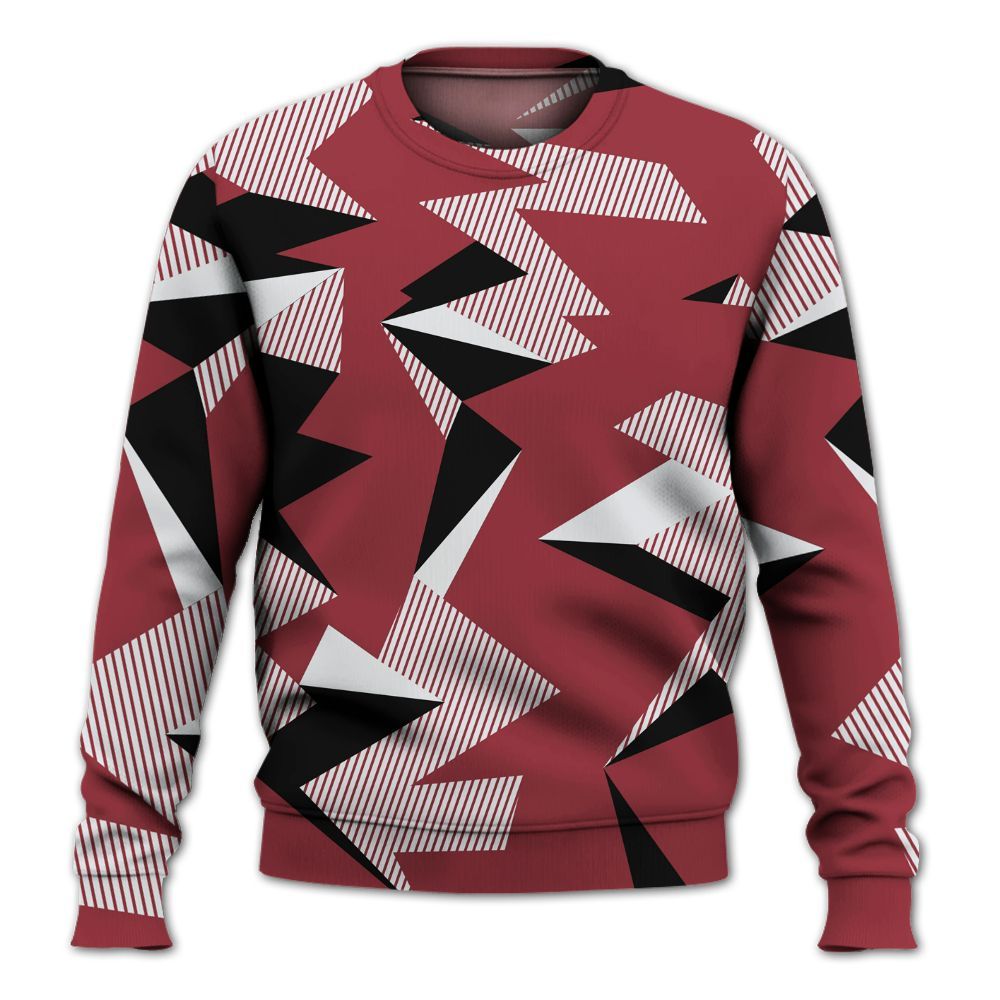 Sweatshirt To Match Black Toe 14s - Geometric Camouflage Pattern All Over Print