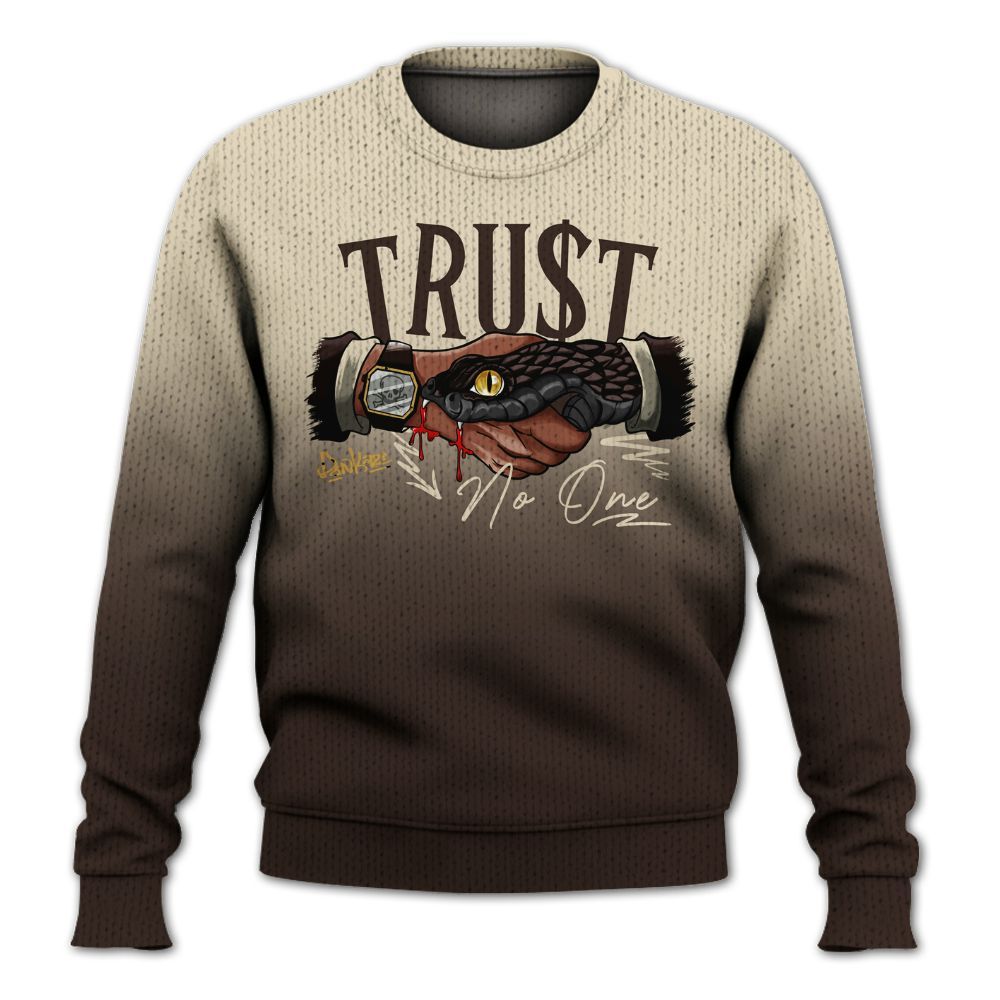 Knitted Sweater To Match 2025 Retro Earth 5s - Snake Trust No One Drip