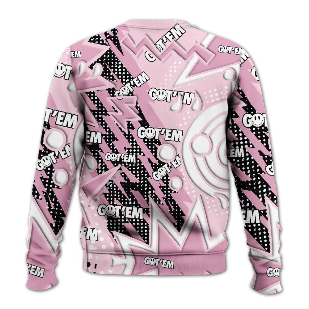 Sweatshirt To Match Orchid 4s - Retro Vintage 90s All Over Print