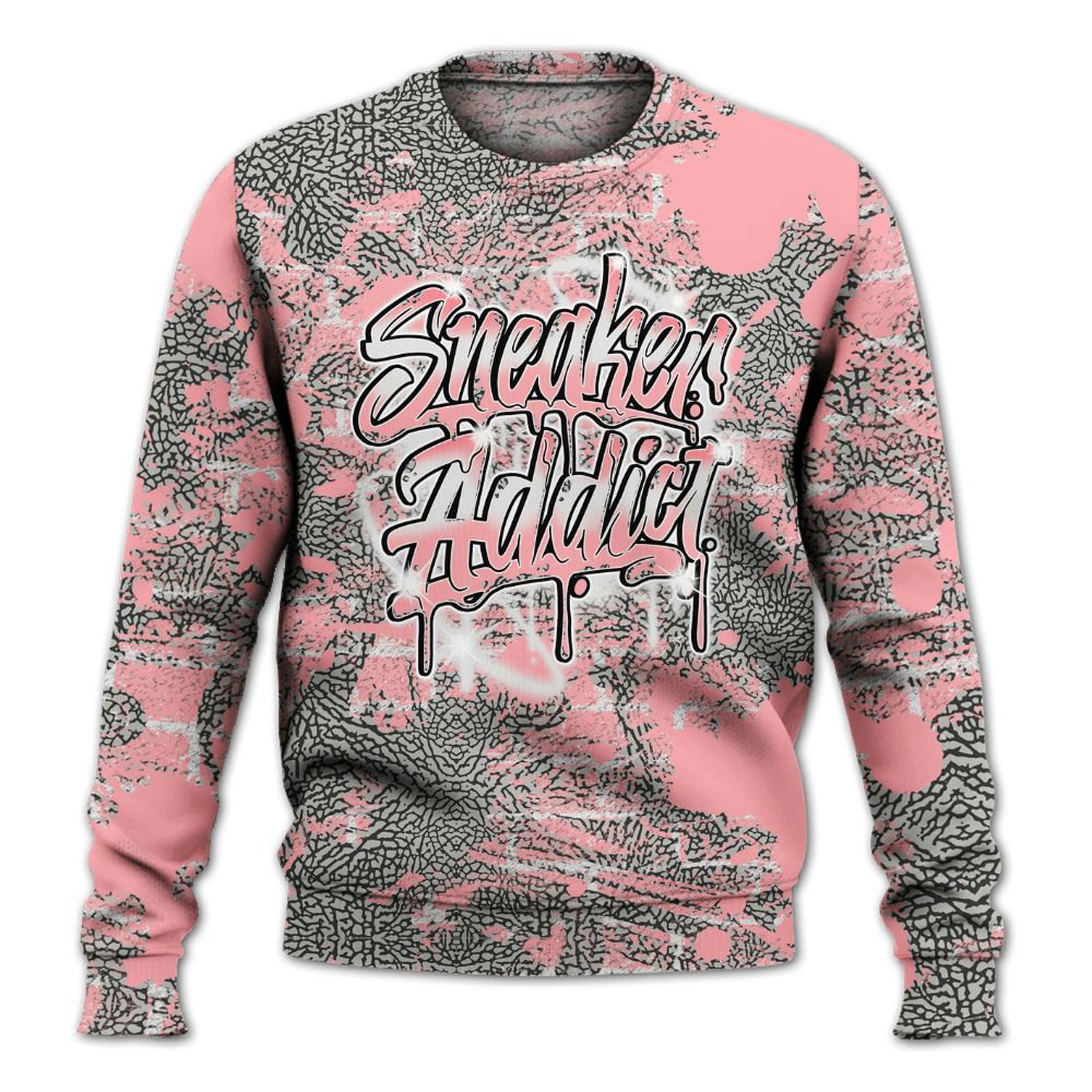 Sweatshirt To Match Retro Wings 3s - Addiction Sneakers Graphic Street Art All Over Print