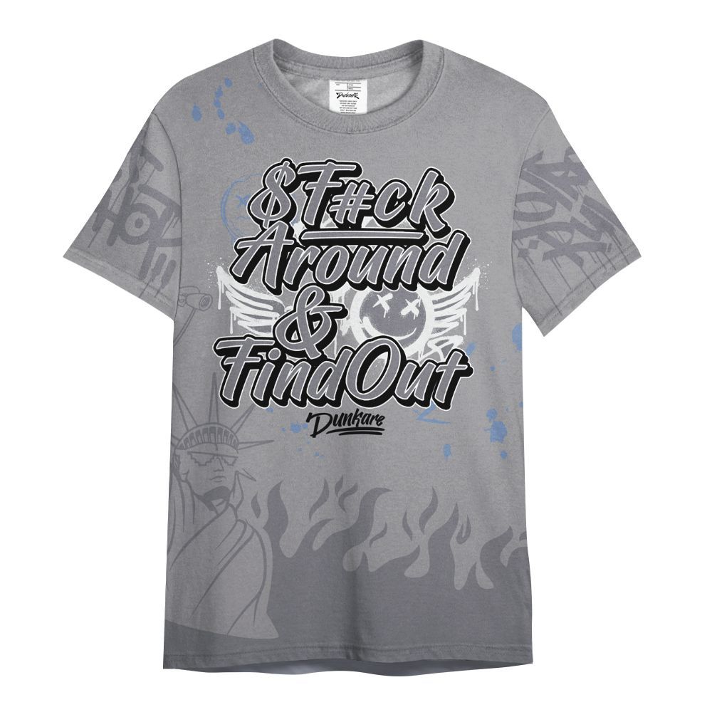 Shirt To Match Low Cement Grey 11s - Graphic Fck Around Find Out All Over Print