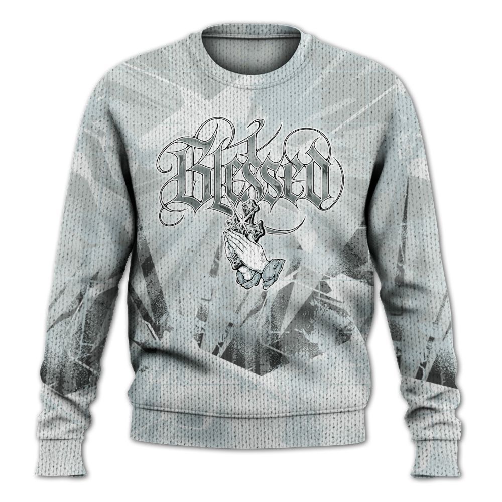 Sweater To Match Black Wolf Grey 12s - God Blessed Graphic