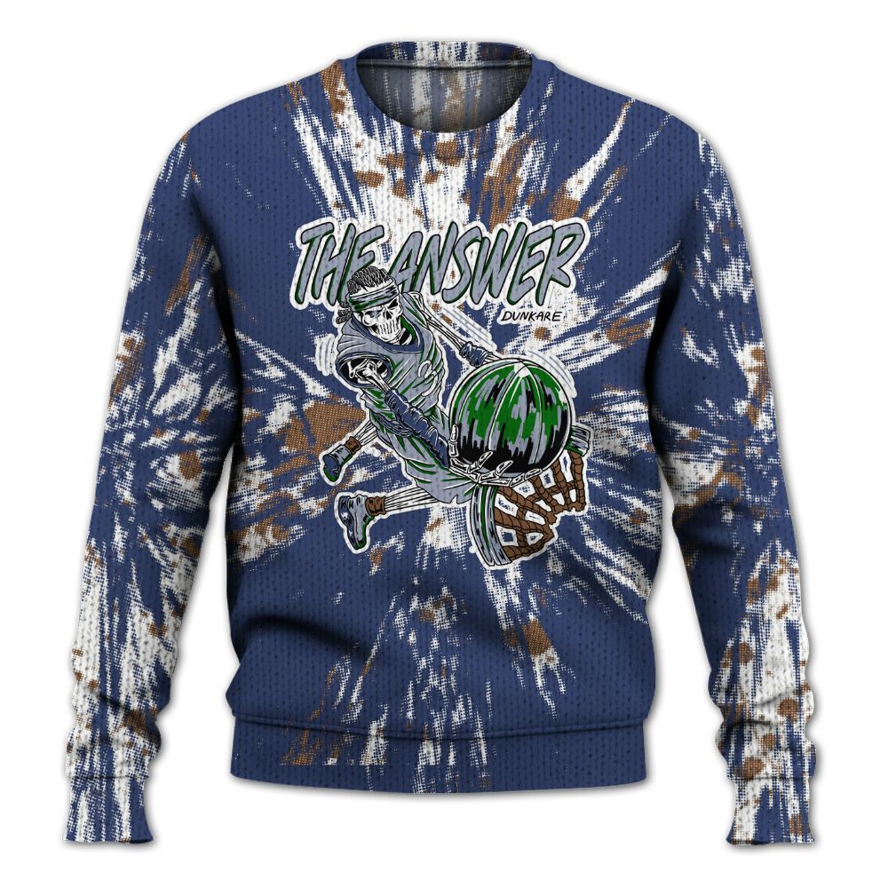 Knitted Sweater To Match Midnight Navy 13s - The Answer Skeleton Luxury