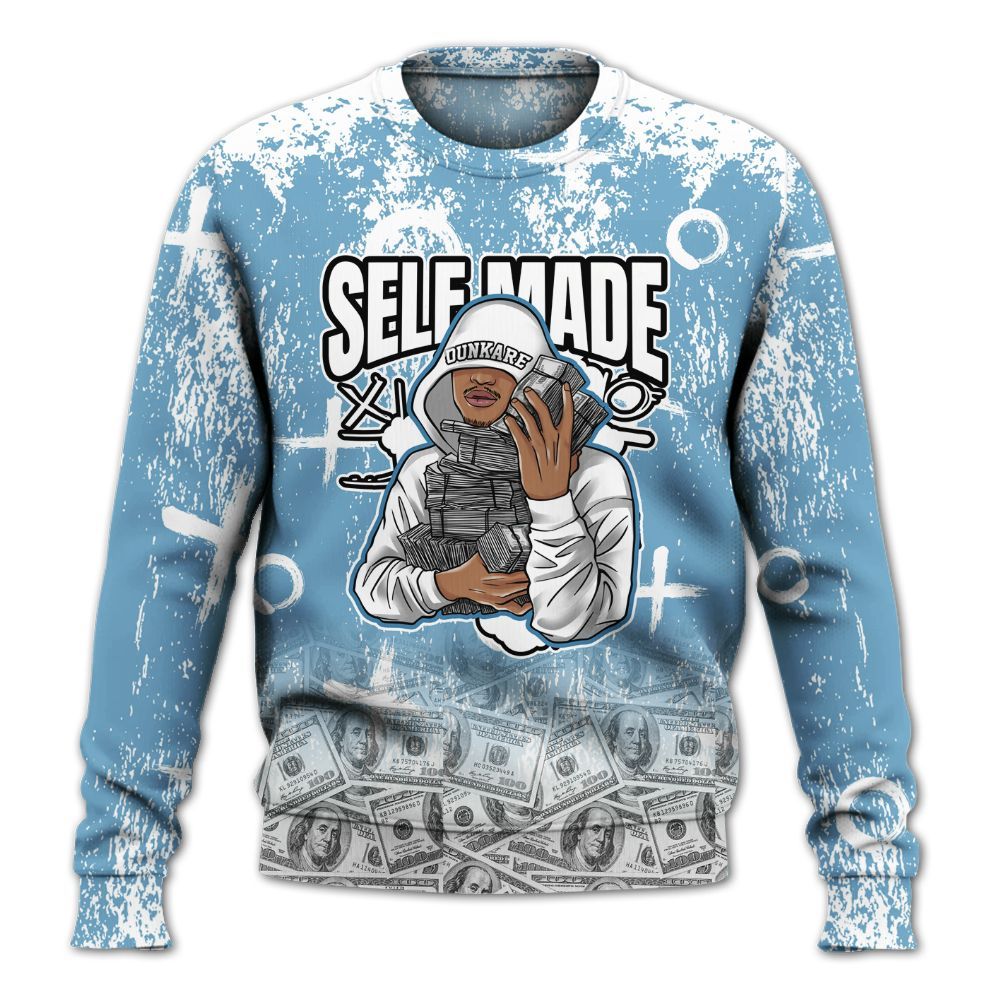 Sweatshirt To Match High OG UNC Reimagined 1s - Selfmade Unique Grunge All Over Print