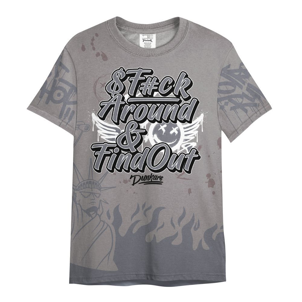 Shirt To Match Cool Grey 11s - Graphic Fck Around Find Out All Over Print