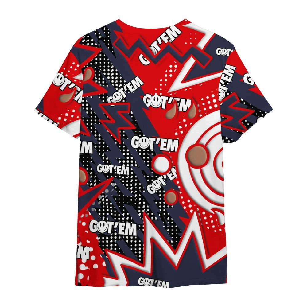 Shirt To Match Low OG Howard Bison 1s - Retro Vintage 90s All Over Print